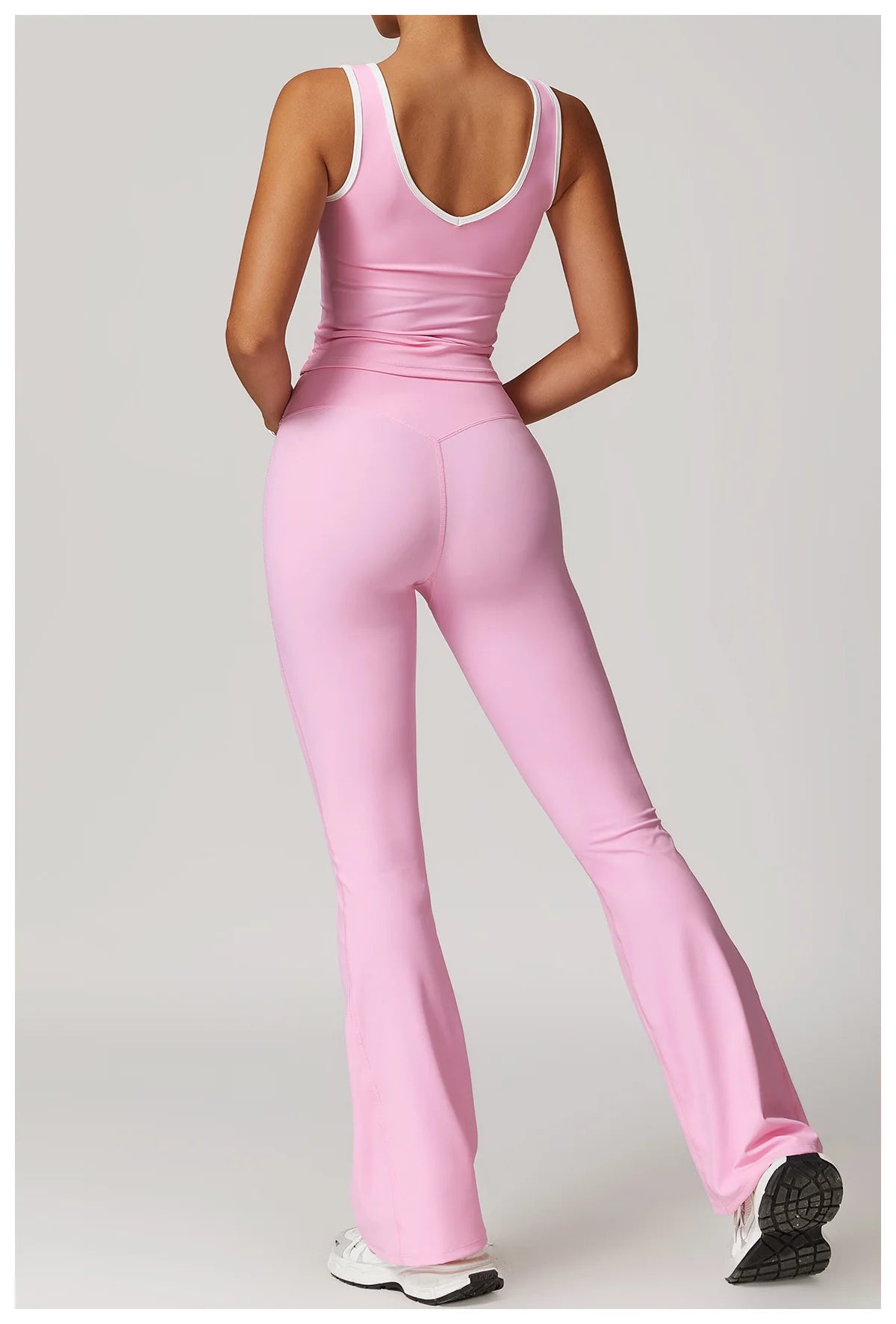 Women 2PCS Yoga Suit Gym Sportswear Sports Set Fitness Tracksuits Workout Breathable Bra Loose Bell-bottoms Leggings Yoga Sets
