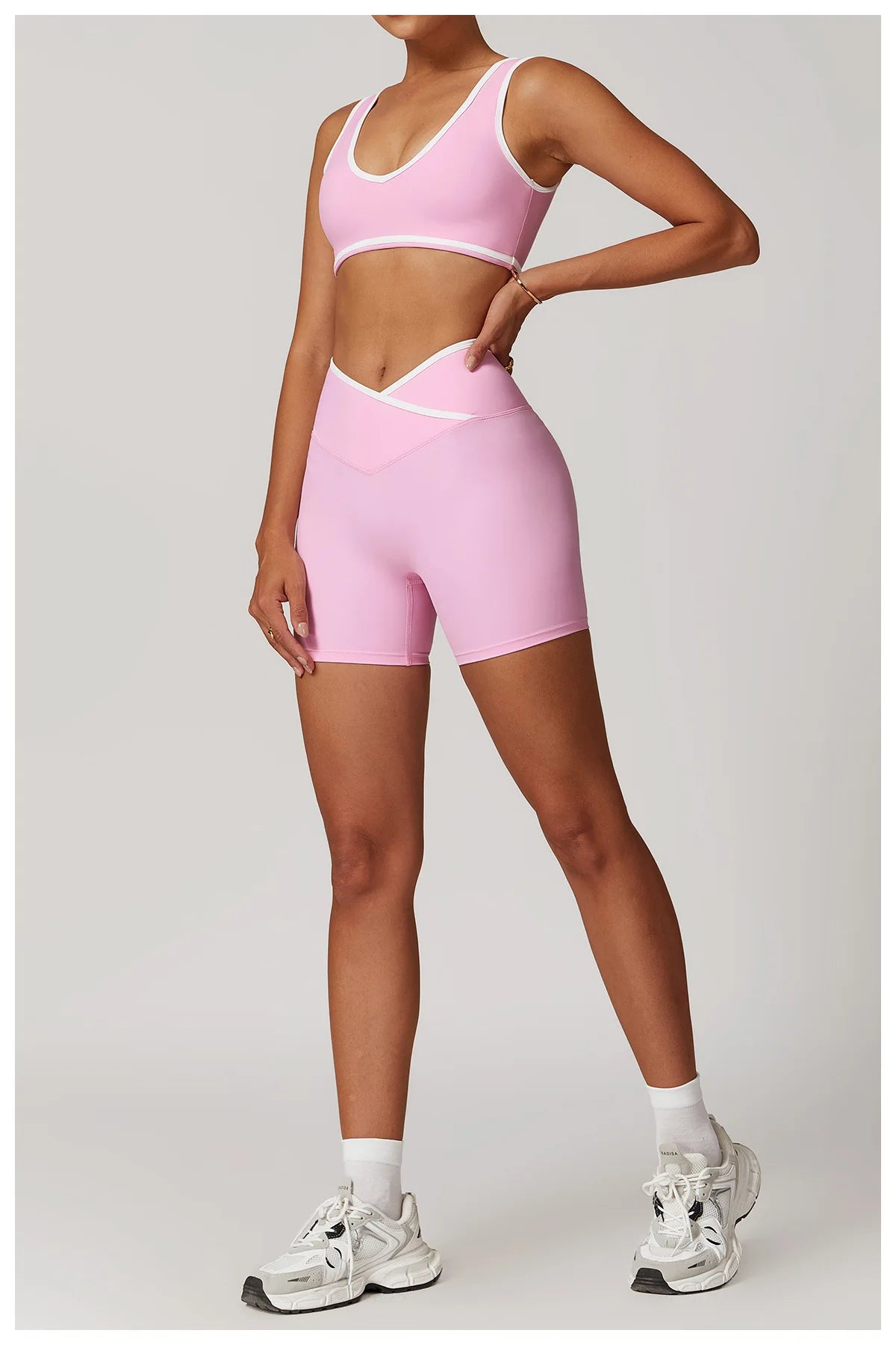 Women 2PCS Yoga Suit Gym Sportswear Sports Set Fitness Tracksuits Workout Breathable Bra Loose Bell-bottoms Leggings Yoga Sets