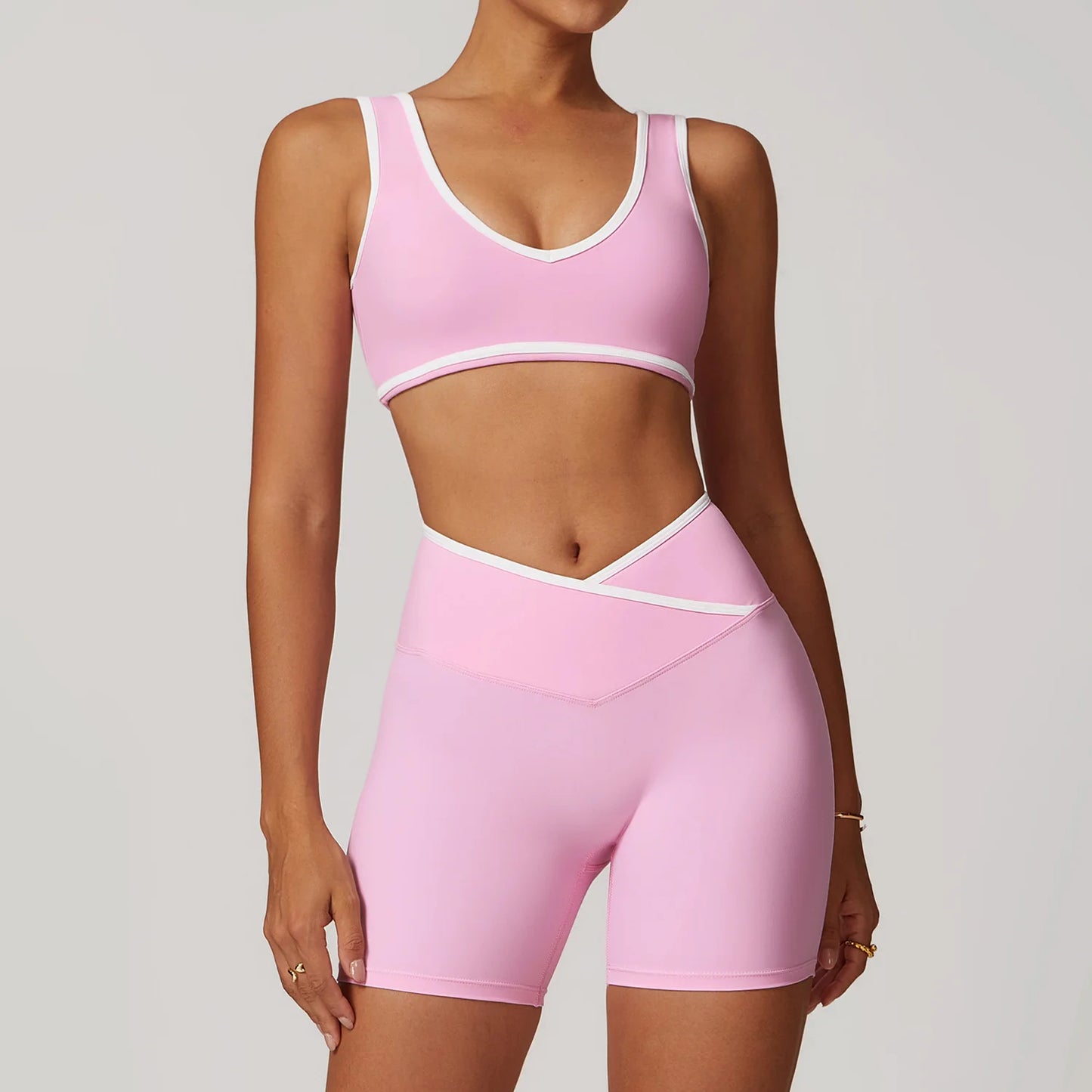 Women 2PCS Yoga Suit Gym Sportswear Sports Set Fitness Tracksuits Workout Breathable Bra Loose Bell-bottoms Leggings Yoga Sets