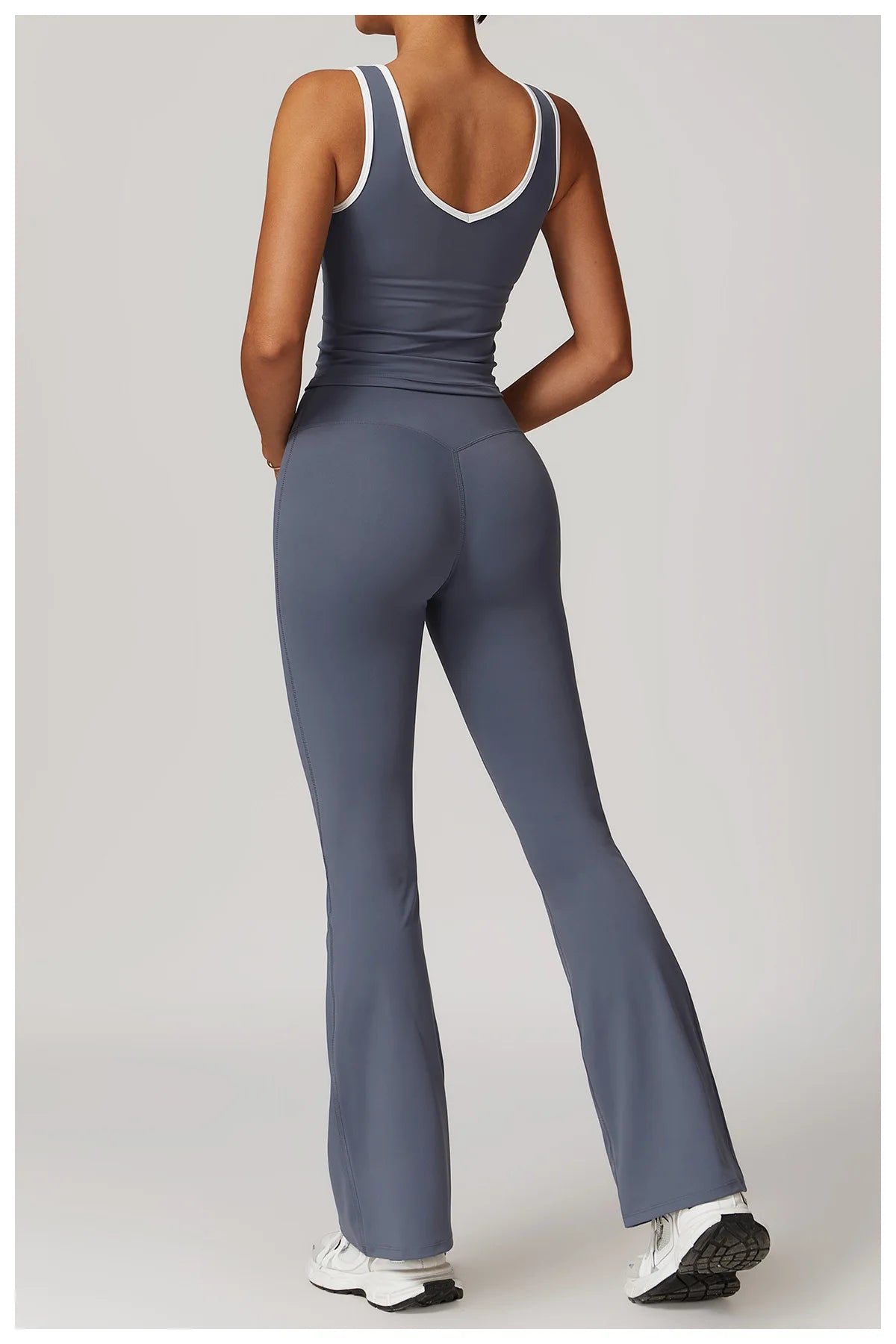 Women 2PCS Yoga Suit Gym Sportswear Sports Set Fitness Tracksuits Workout Breathable Bra Loose Bell-bottoms Leggings Yoga Sets