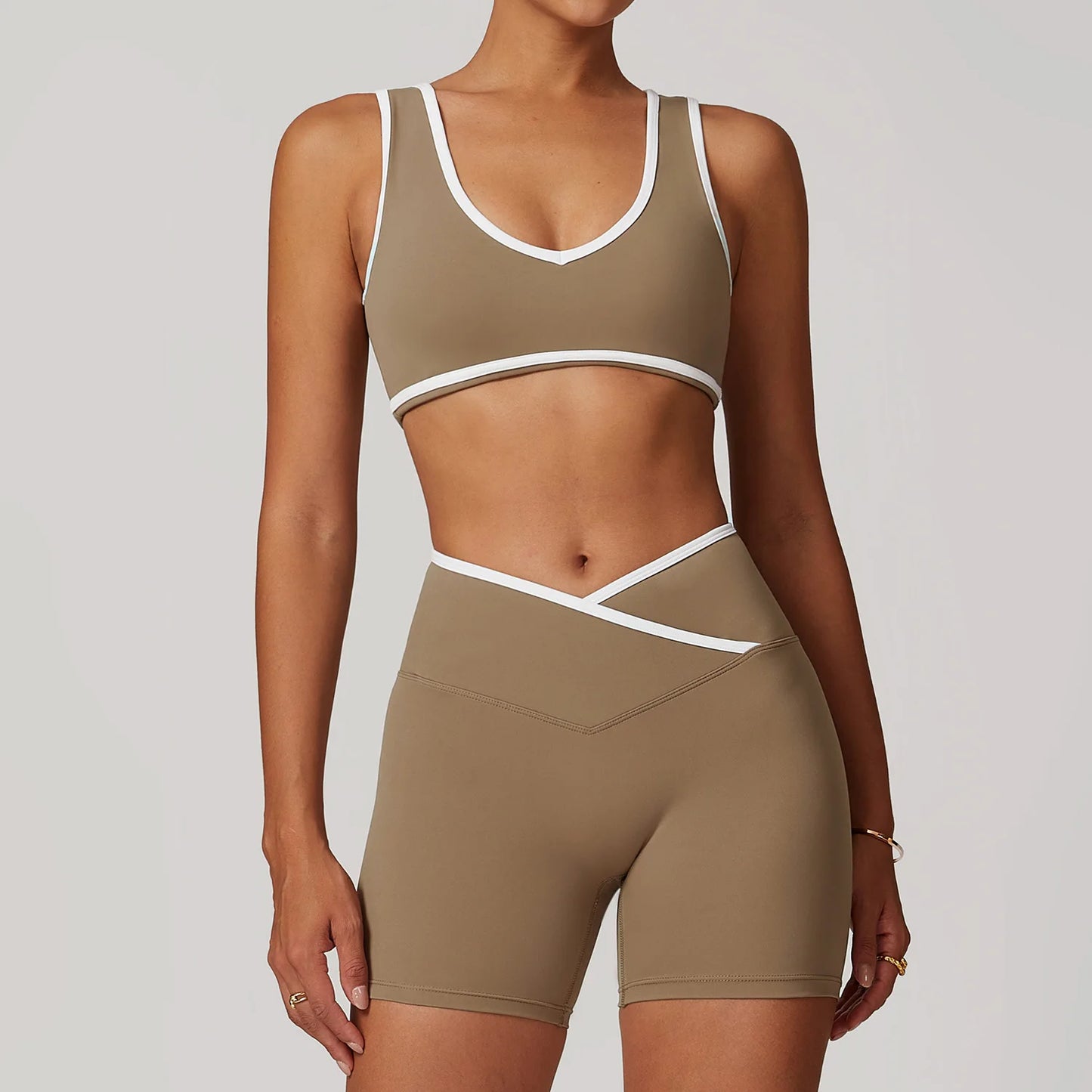 Women 2PCS Yoga Suit Gym Sportswear Sports Set Fitness Tracksuits Workout Breathable Bra Loose Bell-bottoms Leggings Yoga Sets