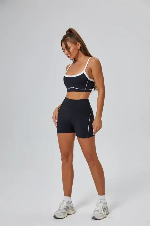 Seamless Yoga Sets Sports Fitness High Waist Hip-lifting Flared Pants Backless Bra Suits Workout Gym Leggings Sets for Women