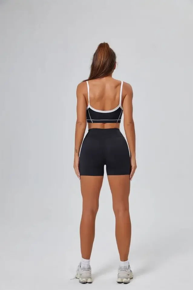 Seamless Yoga Sets Sports Fitness High Waist Hip-lifting Flared Pants Backless Bra Suits Workout Gym Leggings Sets for Women